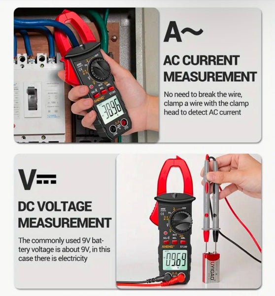 ANENG 4000 Count Digital Clamp Meter - AC/DC Multimeter - New Carousel 2
