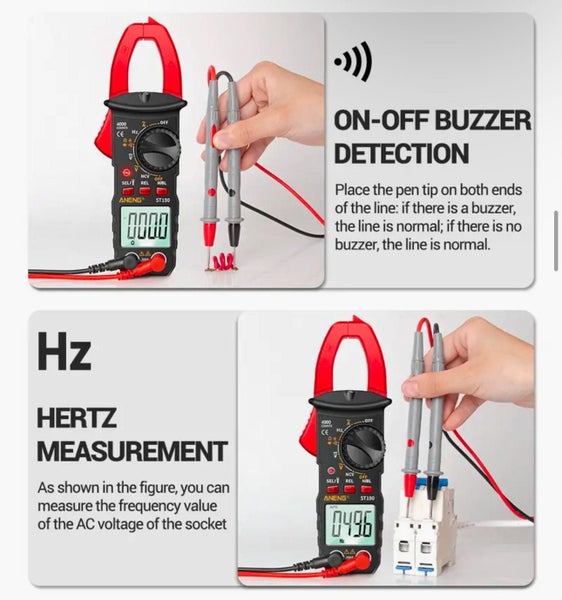 ANENG 4000 Count Digital Clamp Meter - AC/DC Multimeter - New Carousel 8