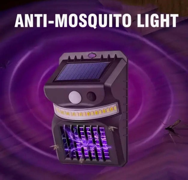 Solar Rechargeable Anti-Mosquito Wall Light - Motion Sensor Outdoor Lamp - New Carousel 2