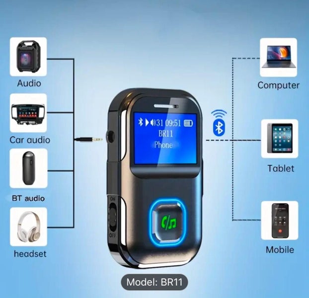 Wireless Bluetooth Audio Receiver with LCD Screen - New Carousel 5
