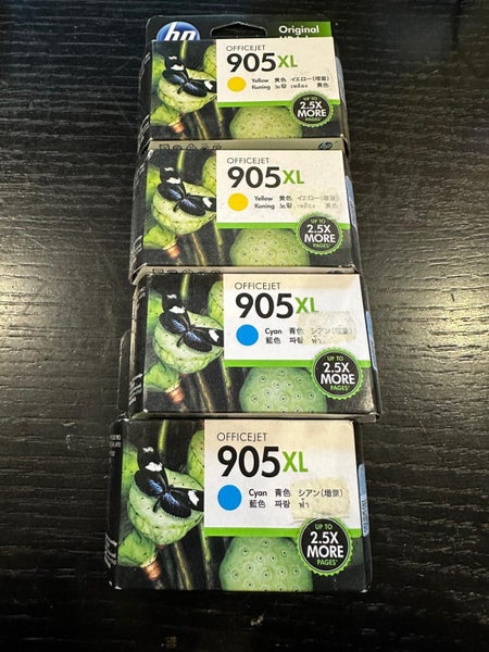 HP 905XL ink Yellow and Cyan (4 Pack) - New Carousel 2