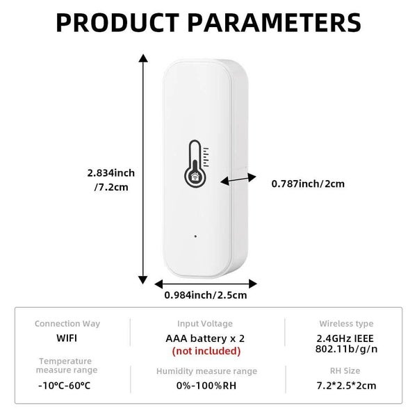 Tuya WiFi Temperature and Humidity Sensor - New Carousel 2