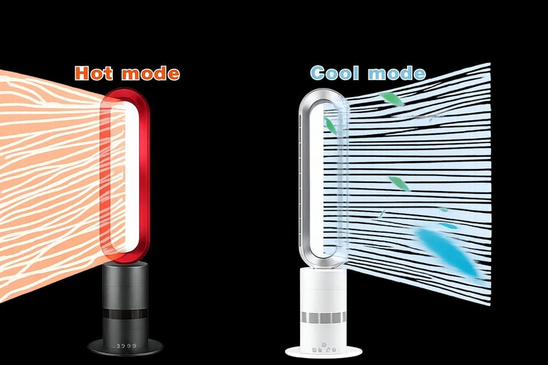 Hot and Cold Bladeless Fan -Blk/Red Carousel 1