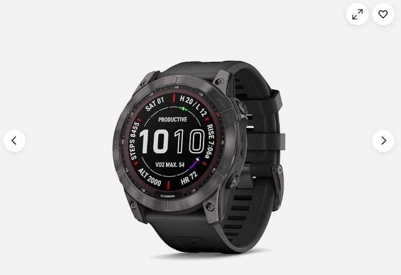 Garmin Fenix 7X Sapphire Solar Edition 51mm Carbon Grey DLC Titanium Carousel 1
