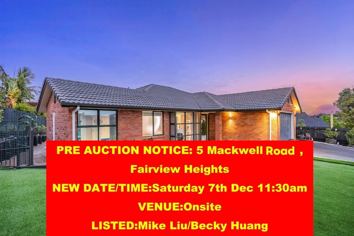 5 Mackwell Road, Fairview Heights, Auckland - Carousel 1